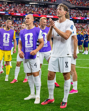 Leo Østigård and Sander Berge of Norway