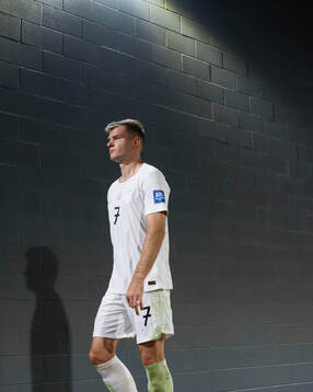 Alexander Sørloth of Norway at half-time