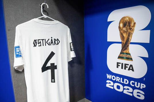 The kit of Leo Østigård of Norway in the dressing room