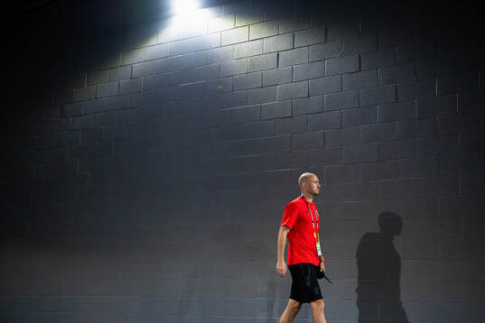 Fredrik Aursnes of Norway arrives