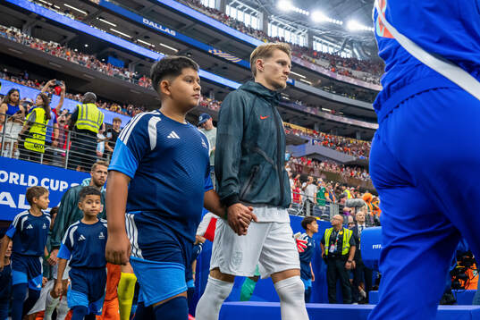 Martin Ødegaard of Norway enters the pitch