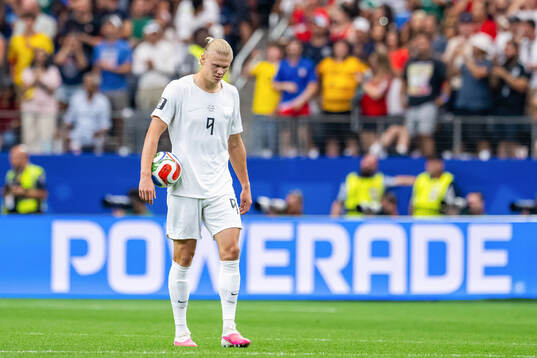 Erling Braut Haaland of Norway looks dejected