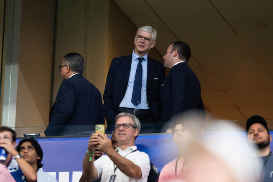 Arsene Wenger in the stands