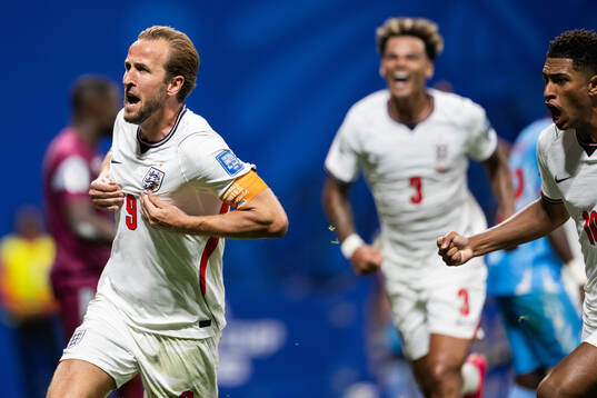 Harry Kane of England celebrates