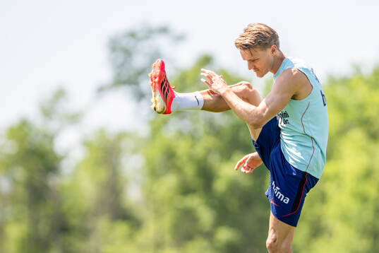 Martin Ødegaard of the Norwegian national football team at
