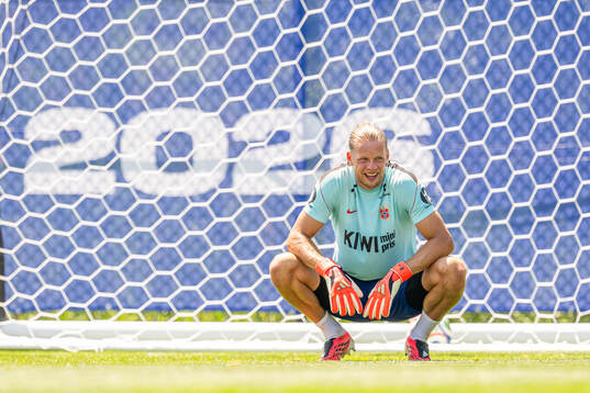 Goalkeeper Ørjan Håskjold Nyland of the Norwegian