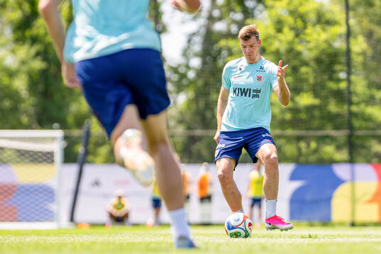 Alexander Sørloth of the Norwegian national football team