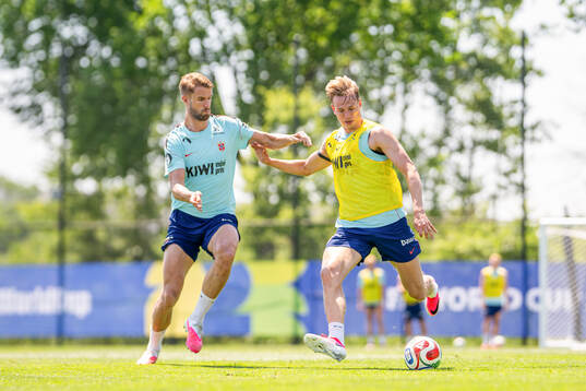 Kristoffer Ajer and Torbjørn Lysaker Heggem of the
