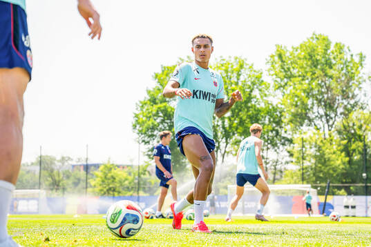 Antonio Nusa of the Norwegian national football team at a
