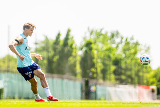 Martin Ødegaard of the Norwegian national football team at