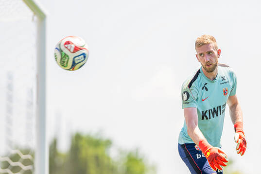 Goalkeeper Egil Selvik of the Norwegian national football
