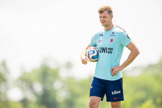 Alexander Sørloth of the Norwegian national football team