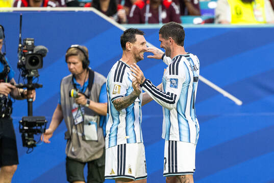 Lionel Messi of Argentina celebrates