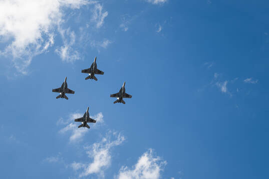 A military flyover