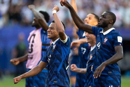 Kylian Mbappe of France celebrate