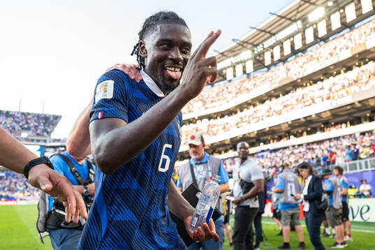 Manu Kone of France celebrates