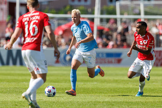 Malmö FFs Otto Rosengren och Degerfors Bilal Hussein