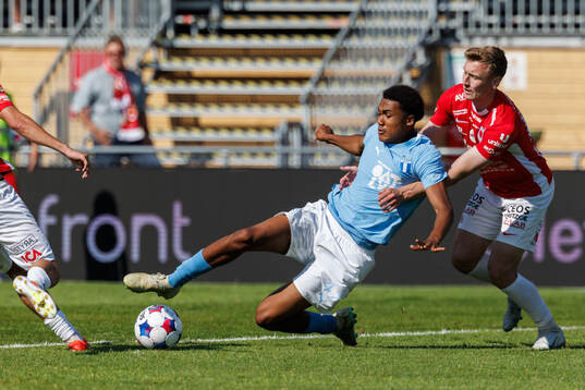 Malmö FFs Theodor Lundbergh och Degerfors Sebastian Ohlsson