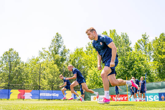 Alexander Sørloth of the Norwegian national football team