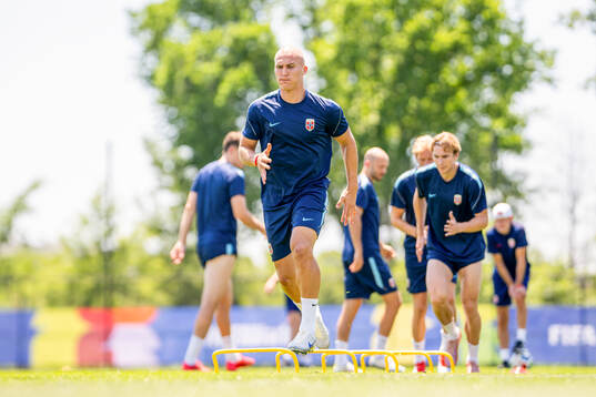 Leo Østigård of the Norwegian national football team at a