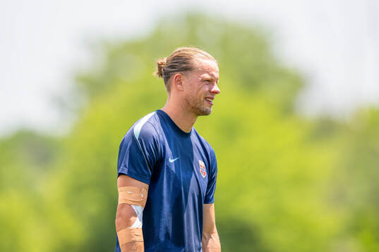 Goalkeeper Ørjan Håskjold Nyland of the Norwegian