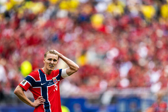 Martin Ødegaard of Norway reacts