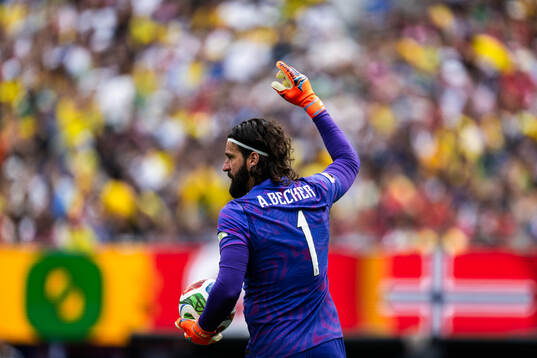 Goalkeeper Alisson of Brazil