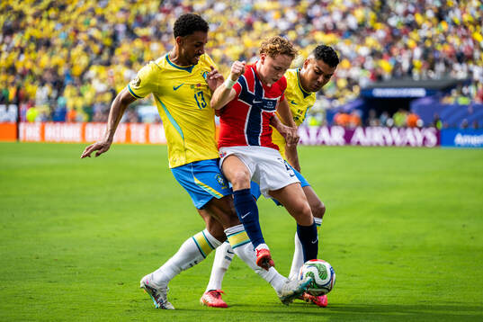 Danilo and Casemiro of Brazil as well as Andreas