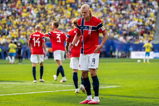 Erling Braut Haaland of Norway celebrates