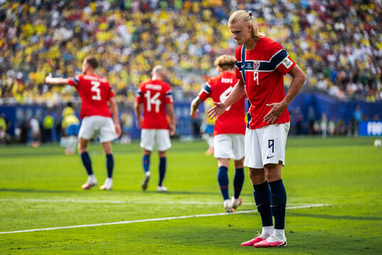Erling Braut Haaland of Norway celebrates