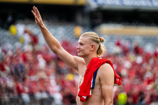 Erling Braut Haaland of Norway celebrates