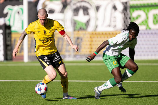 Elfsborgs Thomas Isherwood och Hammarbys Moise Elohim