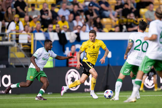 Hammarbys Paulos Abraham och Elfsborgs Julius Magnusson