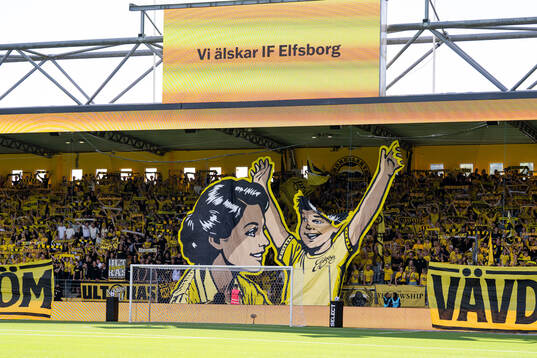Elfsborgs supportrar tifo