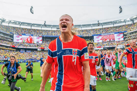 Erling Braut Haaland of Norway celebrates