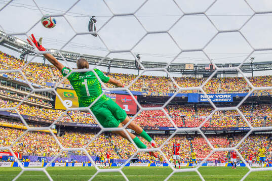 Goalkeeper Ørjan Nyland of Norway makes a save