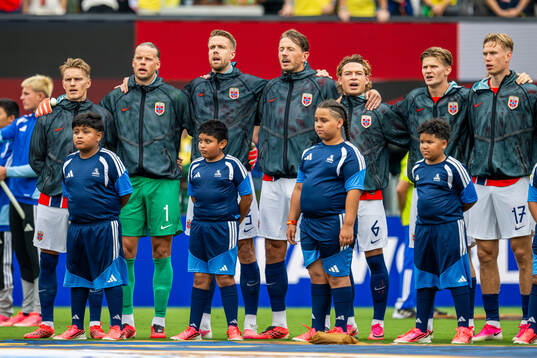 Goalkeeper Ørjan Nyland, Kristoffer Ajer, Patrick Berg and