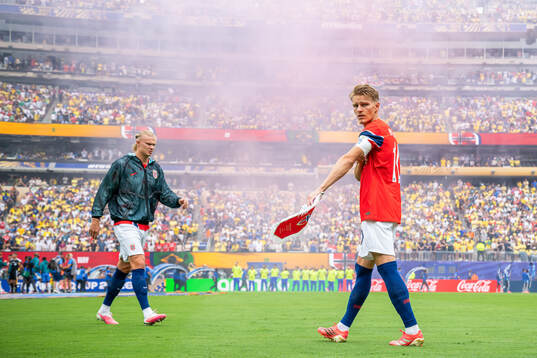 Erling Braut Haaland and Martin Ødegaard of Norway