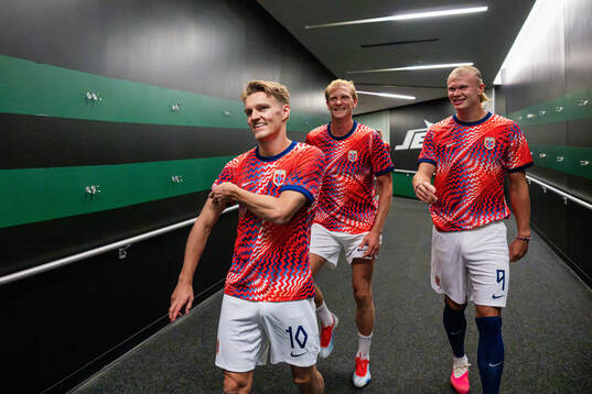 Martin Ødegaard, Morten Thorsby and Erling Braut Haaland