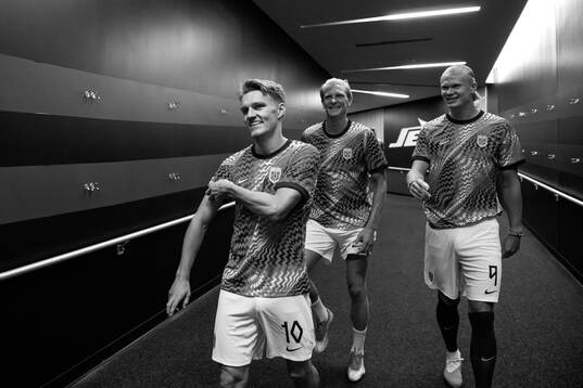 Martin Ødegaard, Morten Thorsby and Erling Braut Haaland