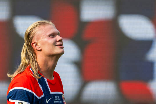 Erling Braut Haaland of Norway celebrates