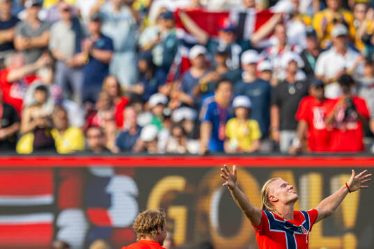 Erling Braut Haaland of Norway celebrates