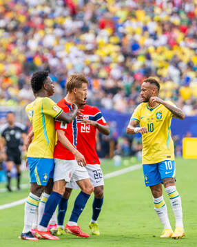 Vinicius Junior of Brazil, Martin Ødegaard of Norway and