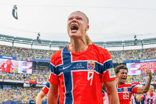 Erling Braut Haaland of Norway celebrates