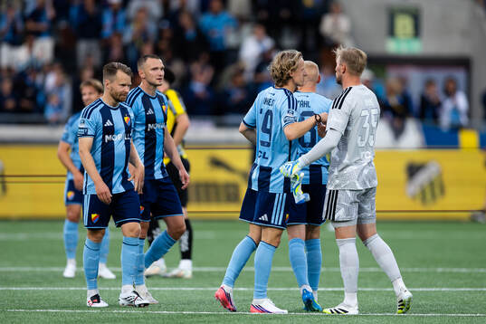 Djurgårdens spelare jublar