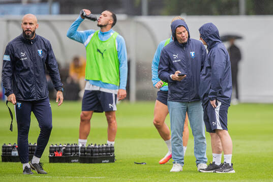 Malmö FFs tränare Guillermo Molins, sportchef Daniel