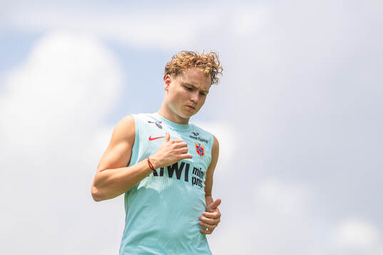 Andreas Schjelderup of the Norwegian national football team