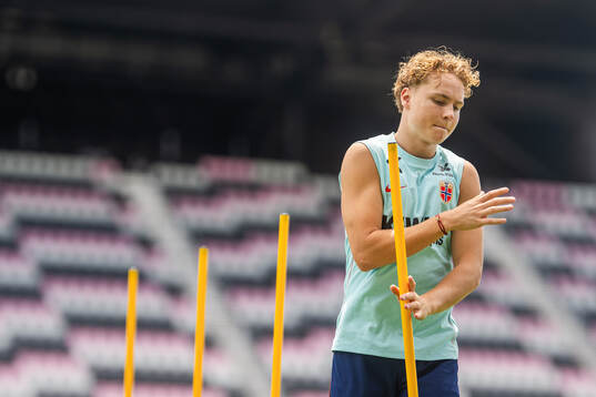Andreas Schjelderup of the Norwegian national football team