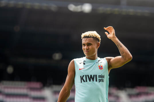 Antonio Nusa of the Norwegian national football team at a