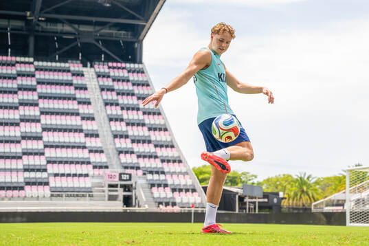 Andreas Schjelderup of the Norwegian national football team